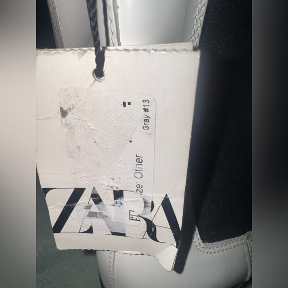 Zara White and Black Heeled Boots - Picture 7 of 10